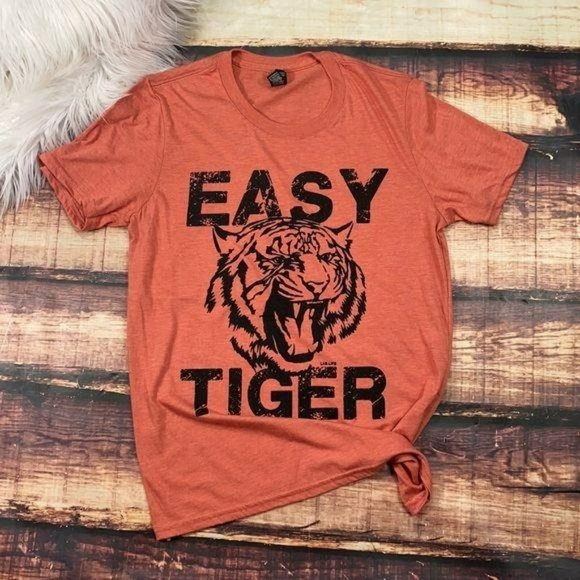 Tops - RELISTED Easy Tiger Orange Graphic Tee